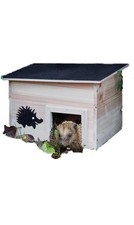 Wooden Hedgehog House Garden Predator-Proof Wooden House Garden Shelter Slopped