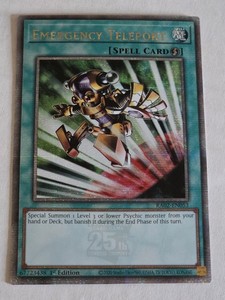 Emergency Teleport RA02-EN053 Quarter Century Secret Rare