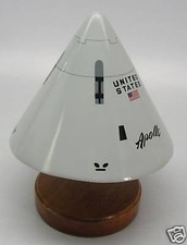 Apollo Space Capsule NASA Program Mahogany Kiln Dry Wood Model Small New
