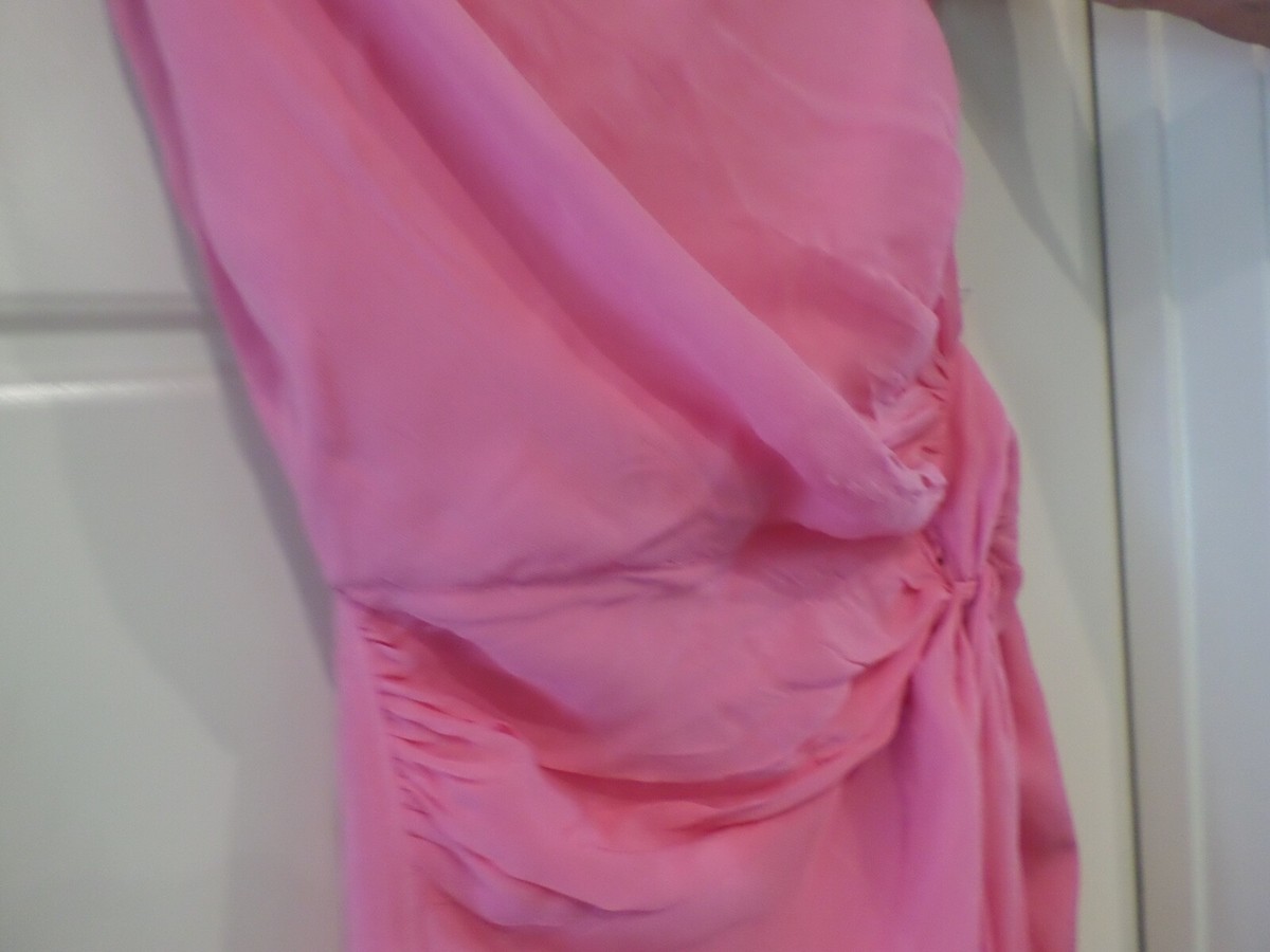 helene dress in pink sau lee New Latest SAU LEE Helene on shoulder maxi pink dress, sz 2, retail $450!