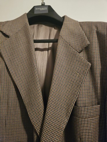 Mens Haggar II Black Label Herringbone Sportscoat In 46R - Picture 5 of 6