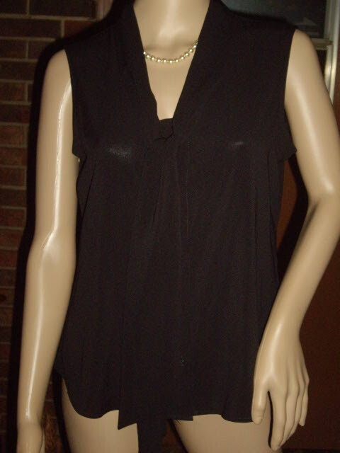 CALVIN KLEIN TOP BLOUSE SIZE S COLOR BLACK CAREER WEAR