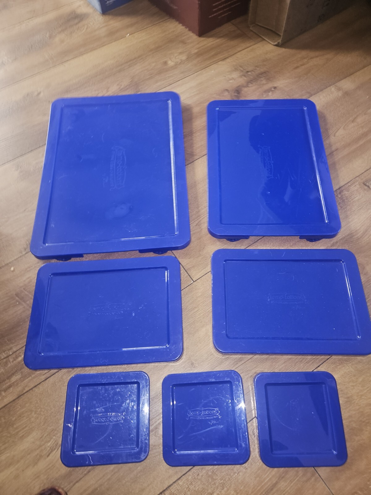 Lot 7 Lids Temptations By Tara Presentable Ovenware Old World Cobalt Blue eBay