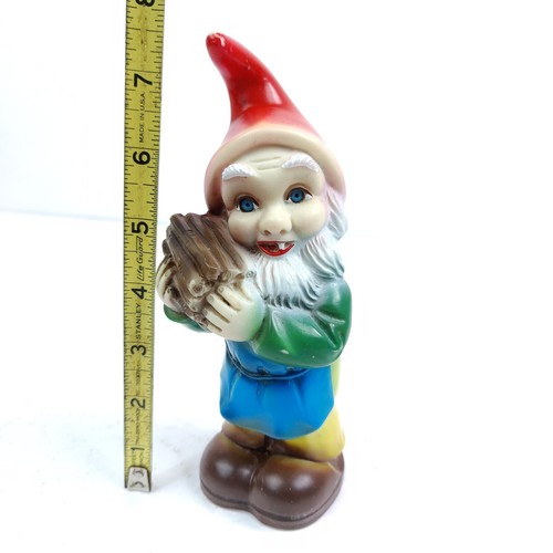 Large Vintage ZEHO Garden Gnome Elf with Firewood Germany Aprox. 7.5 Inches - Picture 7 of 8