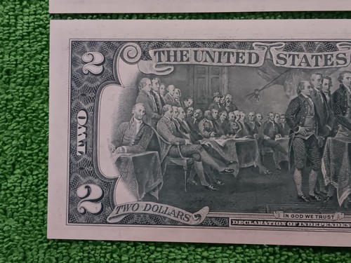 2-Errors-2 Consecutive 1976 $2 Green Seal Federal Reserve Notes-Serial# Shift - Picture 10 of 10