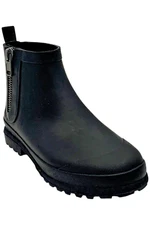 Madewell Women’s Waterproof Zip Up Lug Sole Rain Boot Black