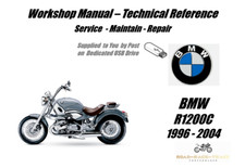 BMW R1200C R1200 C R 1200 C Manuale Officina Riparazione Servizio USB 1996 - 2004