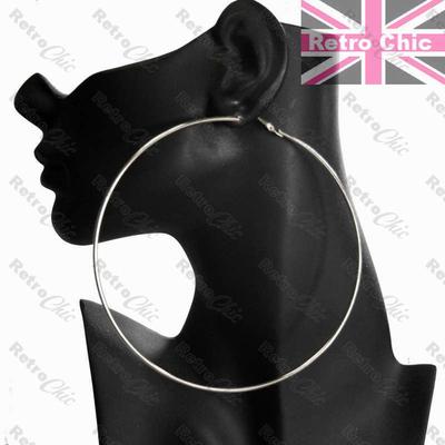 GROSSE CREOLEN dünne Metall GROSSE CREOLEN 12cm/10cm/9cm MODE GOLD/SCHWARZ/SILBER