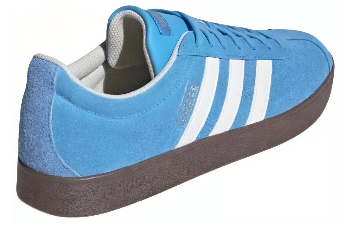 Adidas Vl Court Classic Blue Brown White Retro Sneakers
