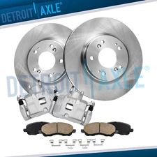 Front Disc Rotors Calipers Brake Pads for 2007 - 2014 Dodge Caliber Jeep Patriot