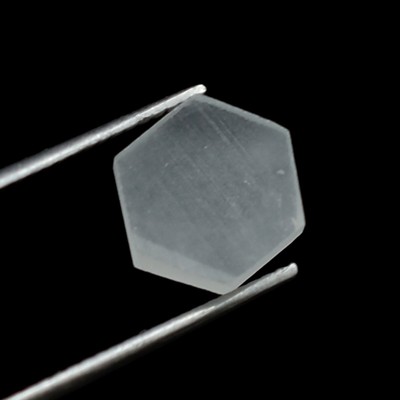Natural White Moonstone Hexagon Shape Loose Gemstone 7.5 to 8.5mm Stone