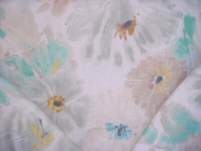 1Y Groundworks GWF-3307 Giverny Botanical Linen Print Upholstery Fabric