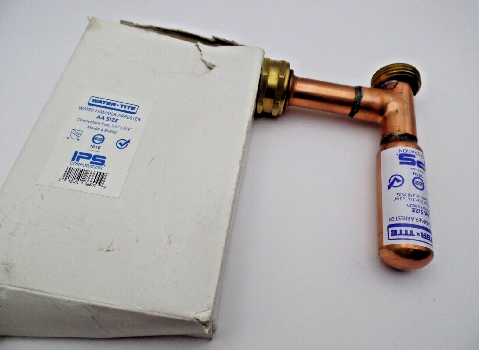 Water-Tite 3/4 in. Compression Copper Water Hammer Arrestor #86600-NIB-Old Stock