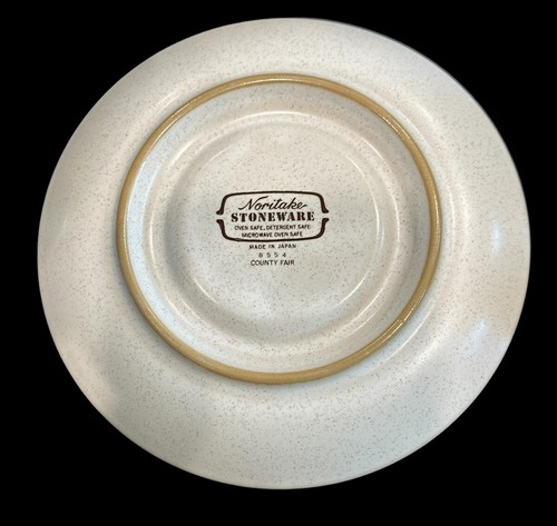 NORITAKE Stoneware Set Of 8 County Fair 8554 Cups & Saucers - Picture 4 of 4