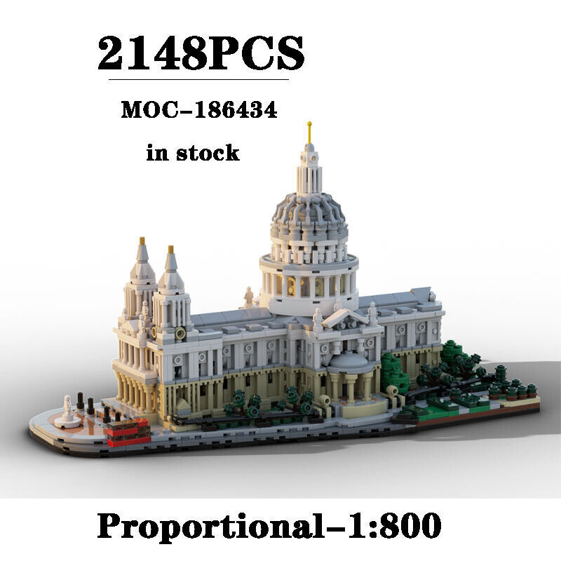 Saint Paul's Cathedral MOC-186434 Building Blocks Set 2148pcs