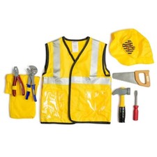Dress Up America Kids Construction Worker Role Play Dress Up Set 3-7 Years