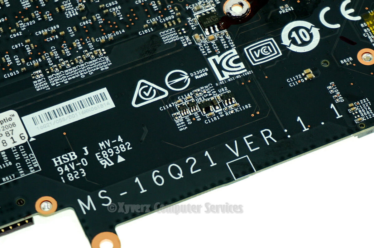 MS-16Q21 OEM MSI MOTHERBOARD I7-8750H GTX1070 STEALTH GS65 MS-16Q21 OEM MSI MOTHERBOARD I7-8750H GTX1070 STEALTH GS65