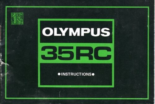 Olympus 35RC 35mm rangefinder instruction manual (4"x6"/36 pages/1977) - 第 1/5 張圖片