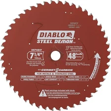 Diablo D0748CF Cermet Steel Demon Metal Cutting Circular Saw Blade 7-1/4"x 48T