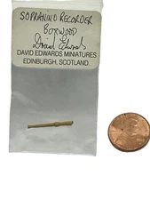 Rare, Vintage, Hand-carved, Soprano Recorder (Boxwood) by Artisan David Edwards