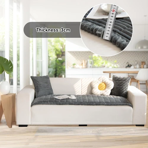 Thicken Plush Sofa Cover Non-Slip Couch Covers Cushion Slipcovers Pet Bed Mat US - Picture 3 of 49
