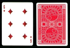 Playing card Star Wars Dark Side Red - 6 of Diamonds ZT 24