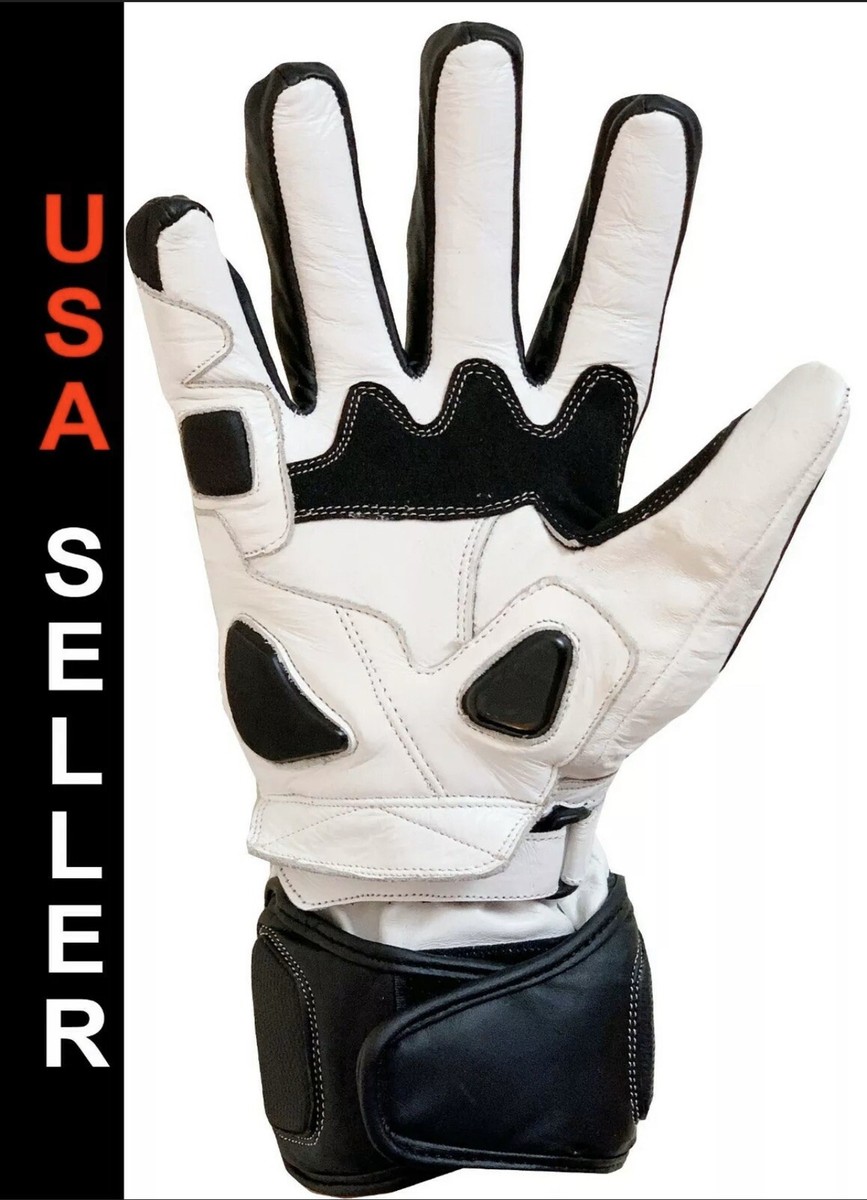 Motorbike Motorcycle Gloves Bike Real Leather CE Armored Knuckle