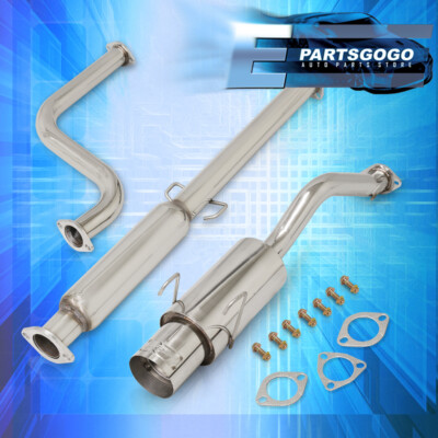 For 93-97 Honda Del Sol EG EH Stainless Catback Exhaust System 4.5'' Muffler Tip