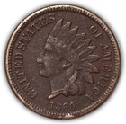1860 Round Bust Indian Head Cent Extremely Fine XF Coin, Corrosion #23830