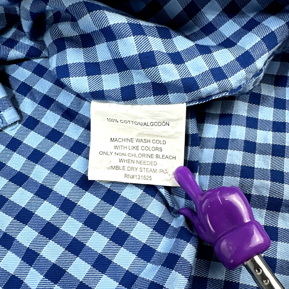 Nat Nast Shirt Men's 2XLB Plaid Long Sleeve Button Down Luxury Originals Cotton - Image 4 of 4