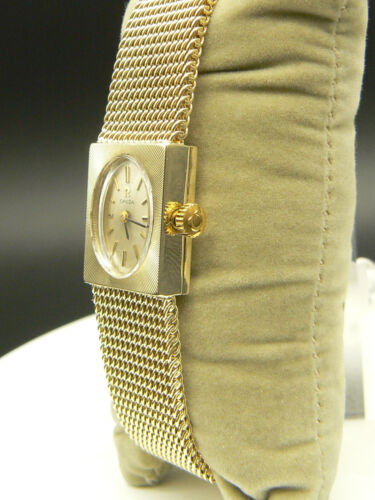 Orologio donna oro giallo 14 carati Omega bracciale maglia carica manuale usato in ottime condizioni - Foto 2 di 10