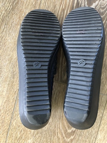 Damenschuhe blanke Fallen Ulricka marineblau gewebte Slipper Keilabsatz Größe 11 - Bild 5 von 7