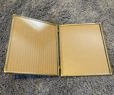 Vintage Bi-fold Gold Tone Metal Double Hinge 8x10 Picture Frame | eBay