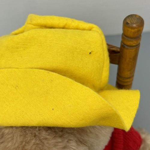 1975 Paddington Bär Plüsch Eden Toys Vintage mit Schaukelstuhl roter Pullover gelber Hut - Bild 10 von 17
