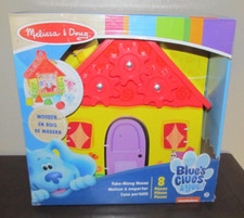 Melissa  Doug Blues Clues  You Take-Along House Wooden 8 Pieces 18 Mo Toy
