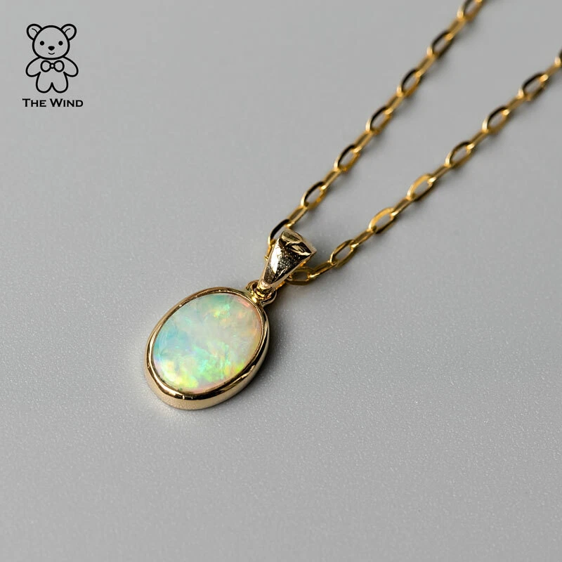 Opal chain shop necklace