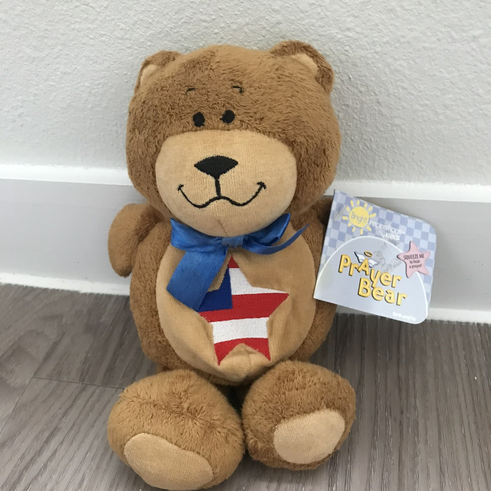 KIDS II Pledge Bear Plush God Made the World VTG 2002 (Doesn’t Talk No Sound) 9”