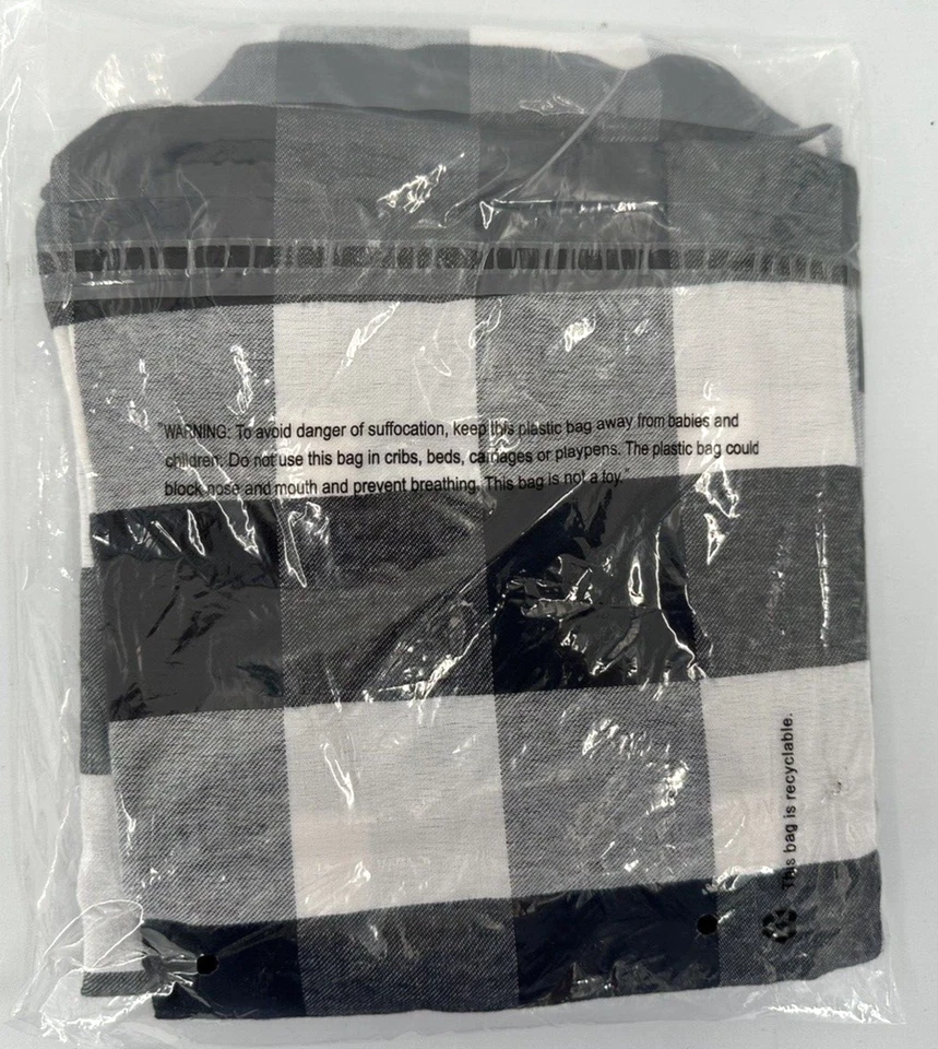 JAMMIES FOR FAMILIES BUFFALO PLAID FLANNEL PAJAMAS Boy's Size 4 Black And White - Image 3 of 3