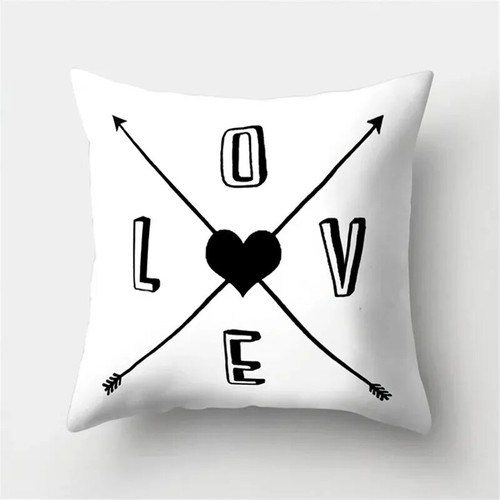 Black and White Geometric Cushion Cover Pillowcase Sofa Cushion Home Decoration - Picture 6 of 47