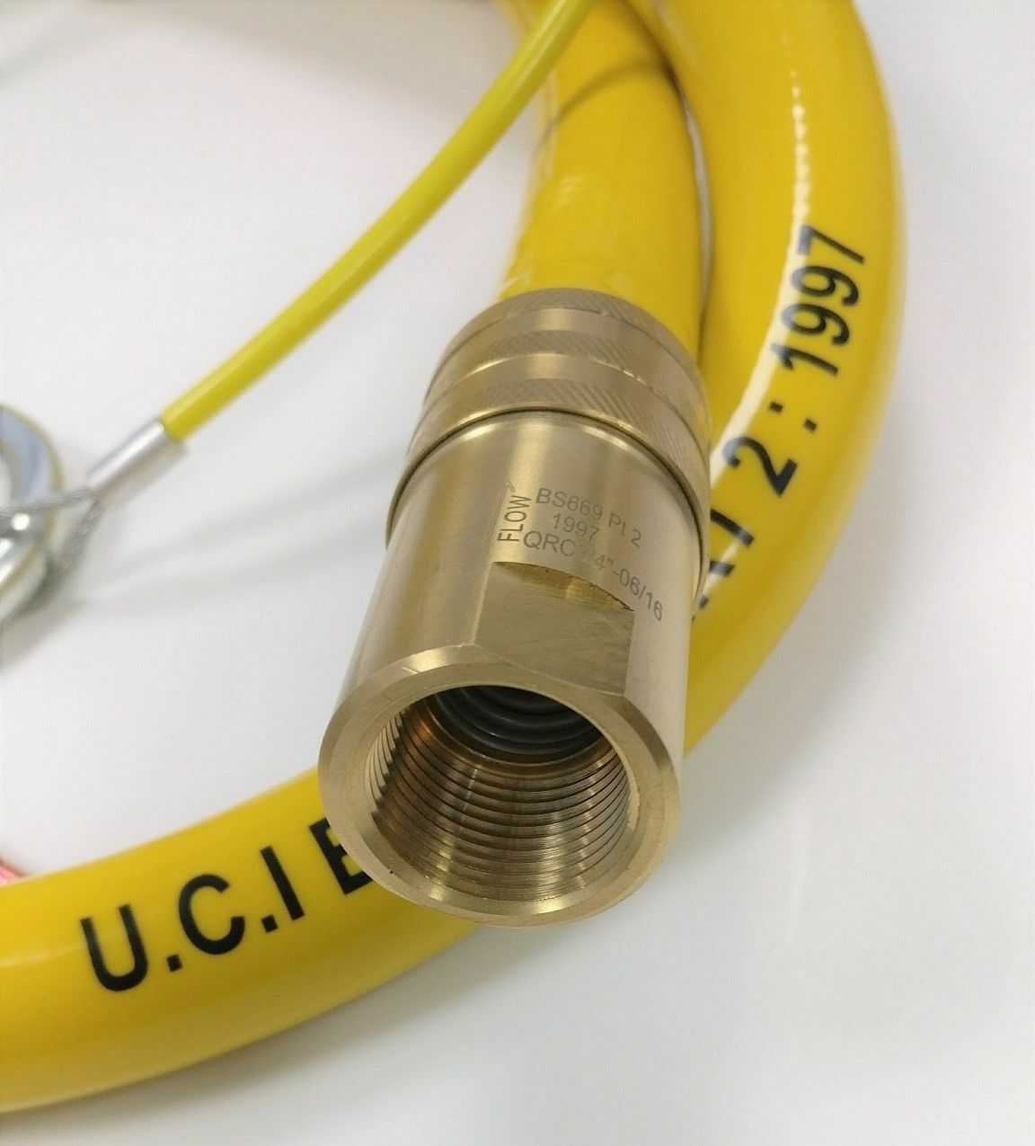 1/2"" SALVUS CATER HOSE COMMERCIAL YELLOW GAS CATERING PIPE HOSE 1.25METRE 1250mm