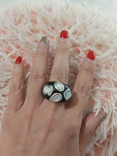 Lindo Anillo Tous de Plata y Gemas Nácar Colección Descatalogado - Imagen 6 de 9
