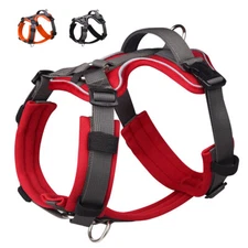 No Pull Nylon Dog Harness Reflective Pet Chest Strap Vest with Control Handle