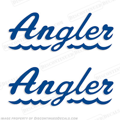 Fits Angler Boat Logo Decals - Any Color! 22'' Long