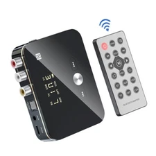 Wireless Bluetooth 5.0 Receiver Transmitter NFC to 2RCA Audio Adapter Stereo TV