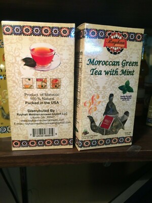 Moroccan mint 15 Pyramid Green Tea Bags -Double Strength 
