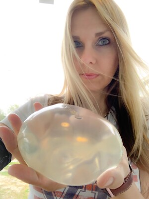 Authentic-Saline Filled/Silicone Shell-Breast Implants-