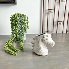Eclectic Revival Upcycled Hand Painted Unicorn Vase Pencil Holder