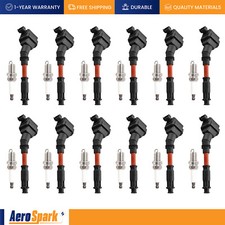 12 Ignition Coil & Platinum Spark Plugs for 1996-2002 Mercedes-Benz SL600