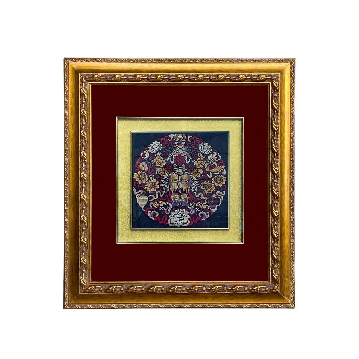 Oriental Chinese Embroidery Flower Framed Wall Decor cs6058S Oriental Chinese Embroidery Flower Framed Wall Decor cs6058S