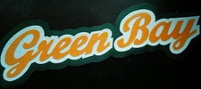 HUGE GREEN BAY IRON-ON PATCH - 4" x 12"  MANY COLORS AVAILABLE!